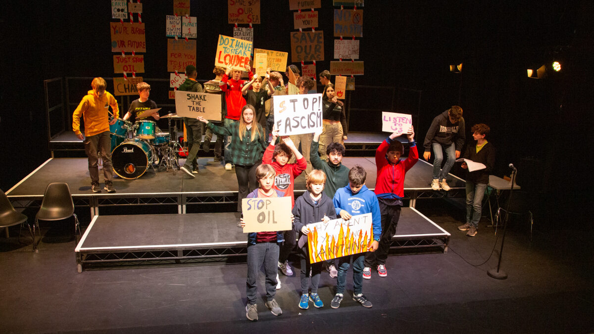 Youth Voice members review production Is My Microphone On? during NT Connections Festival 2023